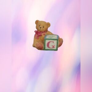 Cherished Teddies Bear Figurine ABC 'G' Block